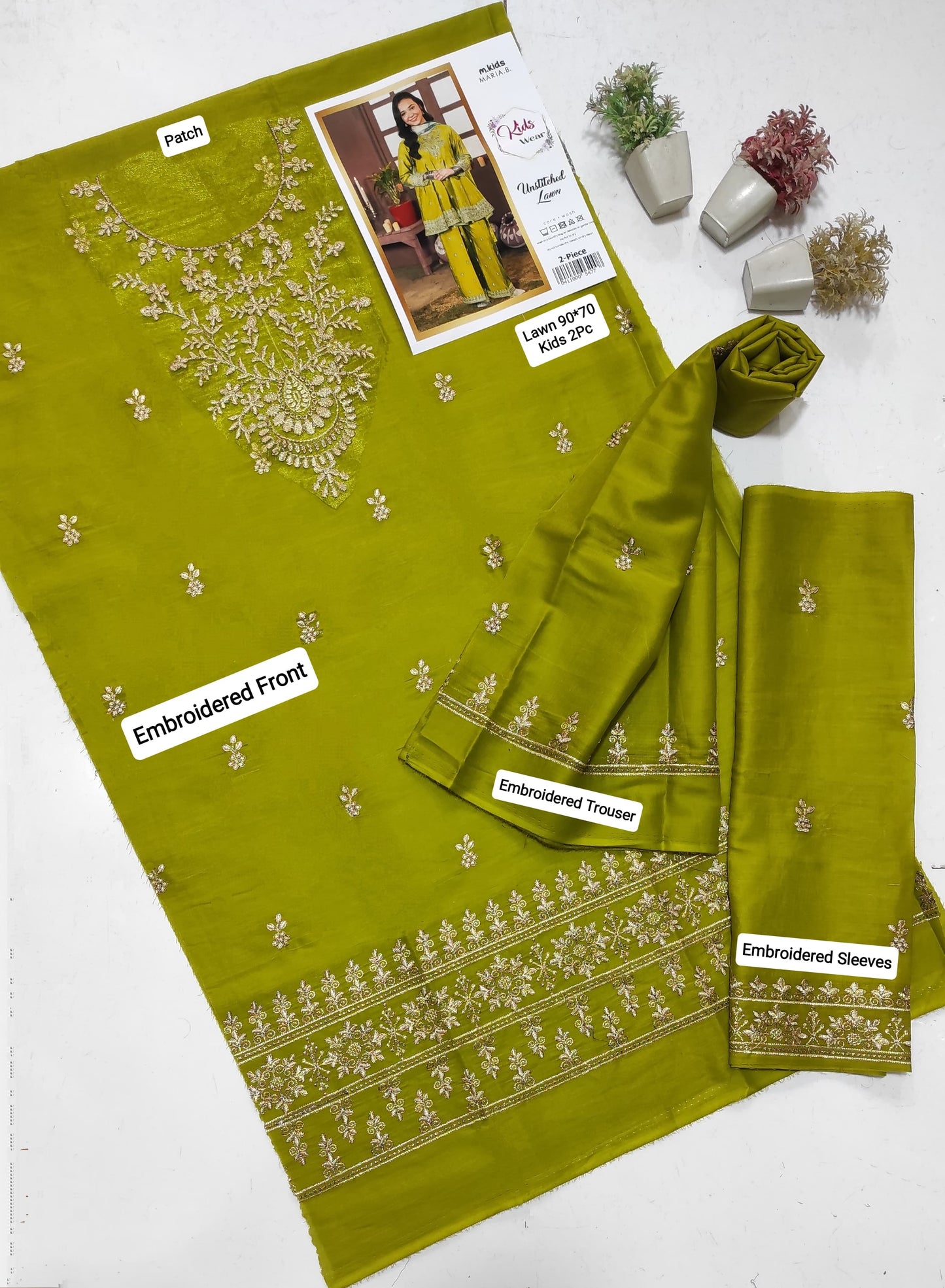 2Pcs Embroidered Summer Collection 2025 K-13